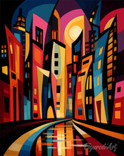 Afbeelding in Gallery-weergave laden, Schilderen op Nummer - Gedurfd Abstract Wolkenkrabbers