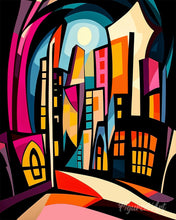 Afbeelding in Gallery-weergave laden, Schilderen op Nummer - Levendig Abstracte Stad