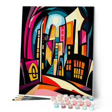Afbeelding in Gallery-weergave laden, Schilderen op Nummer - Levendig Abstracte Stad