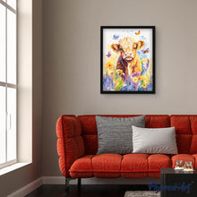 Afbeelding in Gallery-weergave laden, Schilderen op Nummer - Schotse Hooglander met Vlinders