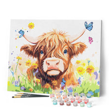 Afbeelding in Gallery-weergave laden, Schilderen op Nummer - Schotse Hooglander: Lenteportret