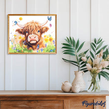 Afbeelding in Gallery-weergave laden, Schilderen op Nummer - Schotse Hooglander: Lenteportret