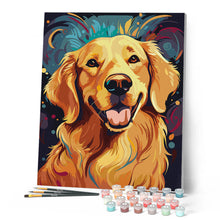 Afbeelding in Gallery-weergave laden, Schilderen op Nummer - Zonnige Golden Retriever
