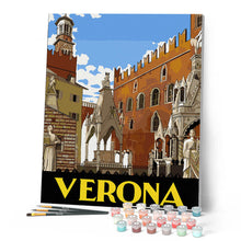 Afbeelding in Gallery-weergave laden, Schilderen op Nummer - Vintage poster van Verona