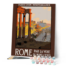 Afbeelding in Gallery-weergave laden, Schilderen op Nummer - Vintage poster van Rome