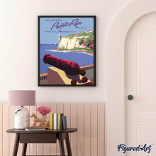 Afbeelding in Gallery-weergave laden, Schilderen op Nummer - Vintage poster van Puerto Rico
