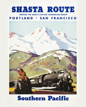 Afbeelding in Gallery-weergave laden, Schilderen op Nummer - Vintage poster van de Shasta-route