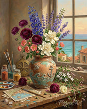 Afbeelding in Gallery-weergave laden, Schilderen op Nummer - Mediterrane bloemenharmonie