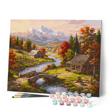 Afbeelding in Gallery-weergave laden, Schilderen op Nummer - Herfst aan de rivier