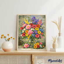 Afbeelding in Gallery-weergave laden, Schilderen op Nummer - Kleurrijk veldboeket van wilde bloemen