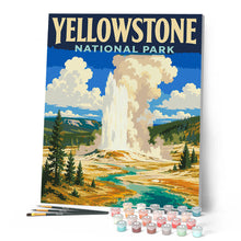 Afbeelding in Gallery-weergave laden, Schilderen op Nummer - Yellowstone National Park, Old Faithful - Wyoming