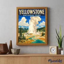 Afbeelding in Gallery-weergave laden, Schilderen op Nummer - Yellowstone National Park, Old Faithful - Wyoming
