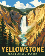 Afbeelding in Gallery-weergave laden, Schilderen op Nummer - Yellowstone National Park, Lower Falls - Wyoming