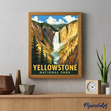 Afbeelding in Gallery-weergave laden, Schilderen op Nummer - Yellowstone National Park, Lower Falls - Wyoming