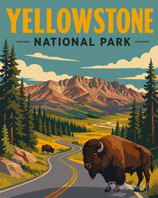 Afbeelding in Gallery-weergave laden, Schilderen op Nummer - Yellowstone National Park, Lamar Valley - Wyoming