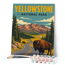 Afbeelding in Gallery-weergave laden, Schilderen op Nummer - Yellowstone National Park, Lamar Valley - Wyoming