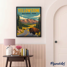 Afbeelding in Gallery-weergave laden, Schilderen op Nummer - Yellowstone National Park, Lamar Valley - Wyoming