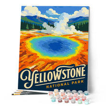 Afbeelding in Gallery-weergave laden, Schilderen op Nummer - Yellowstone National Park, Grand Prismatic Spring - Wyoming
