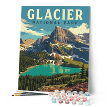 Afbeelding in Gallery-weergave laden, Schilderen op Nummer - Nationaal park Glacier - Montana