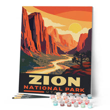 Afbeelding in Gallery-weergave laden, Schilderen op Nummer - Zion National Park - Utah