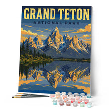 Afbeelding in Gallery-weergave laden, Schilderen op Nummer - Grand Teton National Park - Wyoming