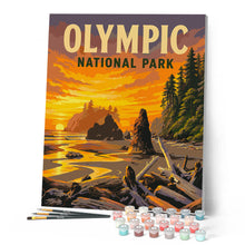 Afbeelding in Gallery-weergave laden, Schilderen op Nummer - Olympic National Park - Washington