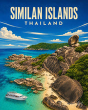 Afbeelding in Gallery-weergave laden, Schilderen op Nummer - Reisposter Similan-eilanden