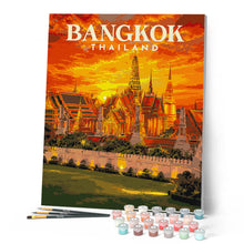 Afbeelding in Gallery-weergave laden, Schilderen op Nummer - Reisposter Bangkok, Het Grote Paleis