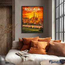 Afbeelding in Gallery-weergave laden, Schilderen op Nummer - Reisposter Bangkok, Het Grote Paleis