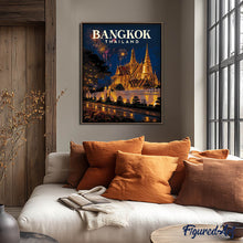 Afbeelding in Gallery-weergave laden, Schilderen op Nummer - Reisposter Bangkok