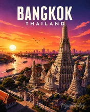 Afbeelding in Gallery-weergave laden, Schilderen op Nummer - Reisposter Bangkok, Tempel van de Dageraad