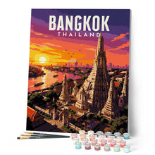 Afbeelding in Gallery-weergave laden, Schilderen op Nummer - Reisposter Bangkok, Tempel van de Dageraad