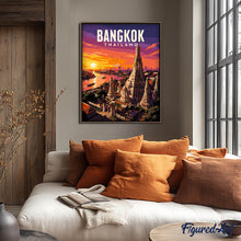 Afbeelding in Gallery-weergave laden, Schilderen op Nummer - Reisposter Bangkok, Tempel van de Dageraad