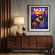 Afbeelding in Gallery-weergave laden, Schilderen op Nummer - Reisposter Bangkok, Chao Phraya-rivier