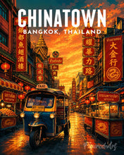 Afbeelding in Gallery-weergave laden, Schilderen op Nummer - Reisposter Bangkok Chinatown