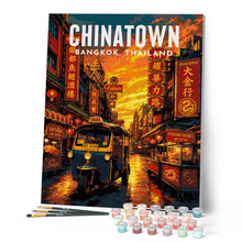 Afbeelding in Gallery-weergave laden, Schilderen op Nummer - Reisposter Bangkok Chinatown