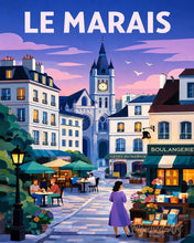 Afbeelding in Gallery-weergave laden, Schilderen op Nummer - Reisposter Le Marais