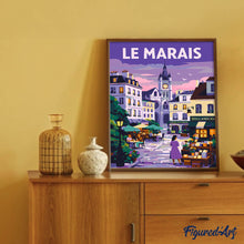 Afbeelding in Gallery-weergave laden, Schilderen op Nummer - Reisposter Le Marais