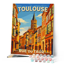 Afbeelding in Gallery-weergave laden, Schilderen op Nummer - Reisposter Rue du Taur