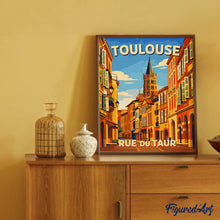 Afbeelding in Gallery-weergave laden, Schilderen op Nummer - Reisposter Rue du Taur