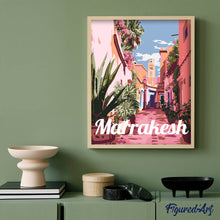 Afbeelding in Gallery-weergave laden, Schilderen op Nummer - Reisposter Oude stad Marrakesh