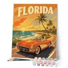 Afbeelding in Gallery-weergave laden, Schilderen op Nummer - Vintageposter Florida