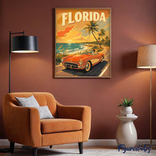 Afbeelding in Gallery-weergave laden, Schilderen op Nummer - Vintageposter Florida