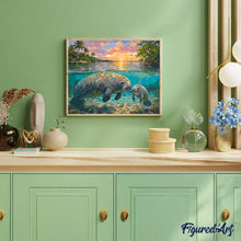 Afbeelding in Gallery-weergave laden, Schilderen op Nummer - Zeekoe en baby