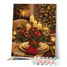 Afbeelding in Gallery-weergave laden, Schilderen op Nummer - Elegante kersttafel