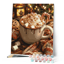Afbeelding in Gallery-weergave laden, Schilderen op Nummer - Warme chocolademelk met Kerst