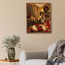 Afbeelding in Gallery-weergave laden, Schilderen op Nummer - Kerstdiner bij kaarslicht
