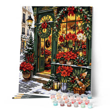 Afbeelding in Gallery-weergave laden, Schilderen op Nummer - Bloemenwinkel met Kerst