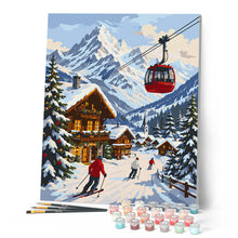 Afbeelding in Gallery-weergave laden, Schilderen op Nummer - Wintervakantie in de Alpen