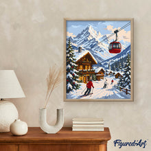 Afbeelding in Gallery-weergave laden, Schilderen op Nummer - Wintervakantie in de Alpen